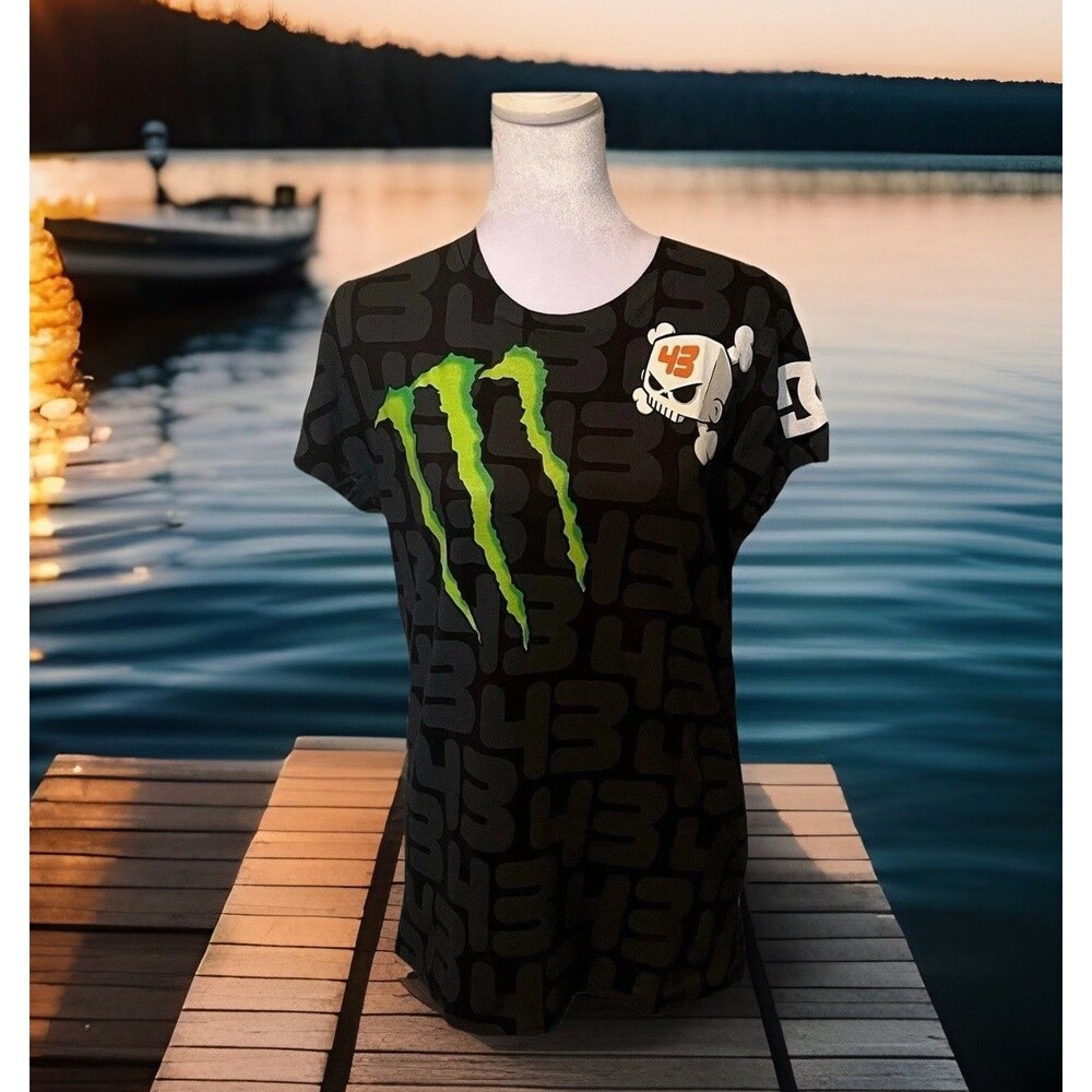 DC Shoes Monster Energy KEN BLOCK #43 Ford Racing AOP Womens T-Shirt L